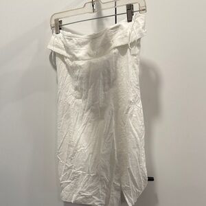 Elegant White Strapless Women's Mini Dress